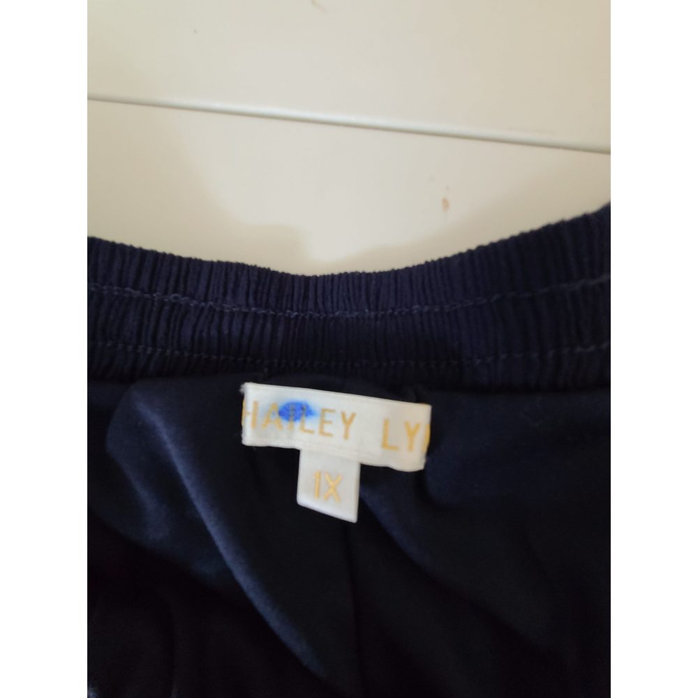 Navy Blue Tassel Palazzo Pants - Size 1X - Women's Bottoms - Picture 2 of 2